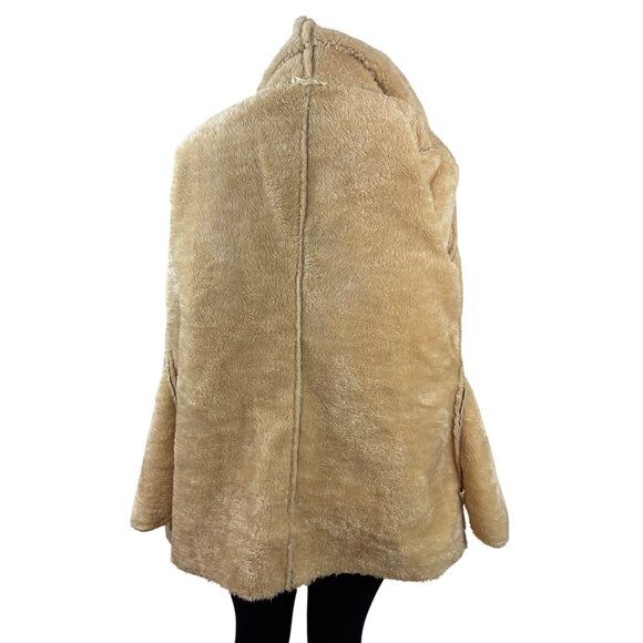 Hem & Thread Womens Faux Suede Open Front Jacket With Sherpa Lining Sz M - Picture 4 of 10